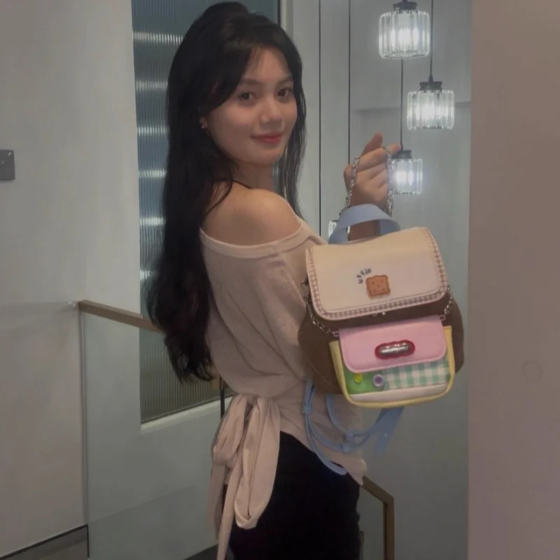 

Miffy Candy Color Double Shoulder Bag New Compact Contrasting Color Sweet Commute Backpack Charm Collectible Series Gift