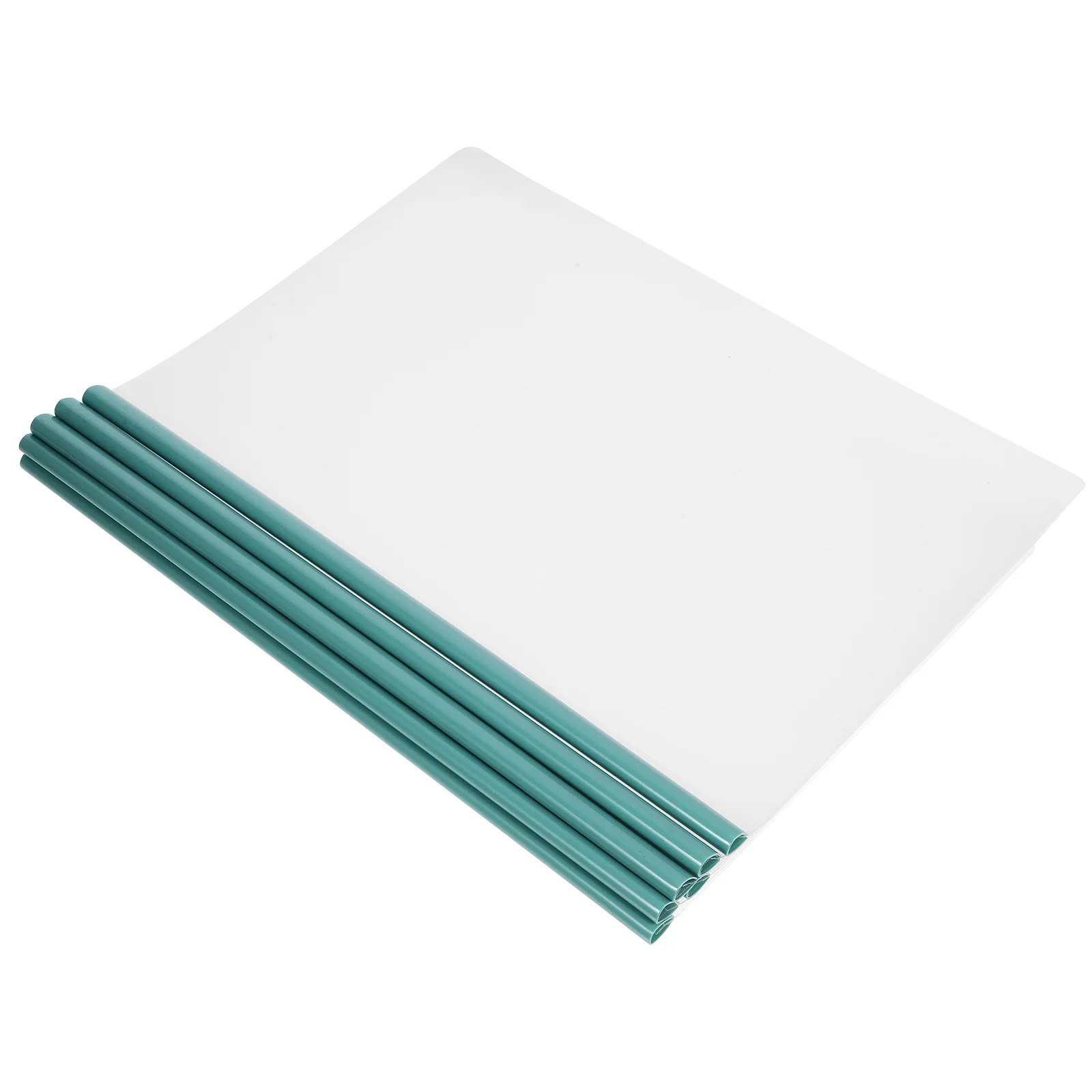 

10pcs Transparent File Folders For A4 Documents Clear Report Covers Slide Bar Binding Clamps For Office School Home Use Folder