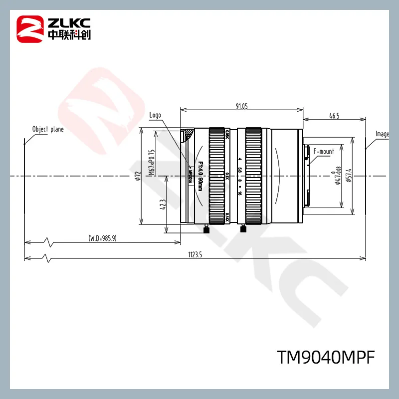 عدسة ZLKC 29 ملم عدسة تركيز ثابتة V-Mount 4K كاميرا F4.0 عدسات مسح خط القزحية اليدوية لكاميرات المسح الخطي TM2904K10