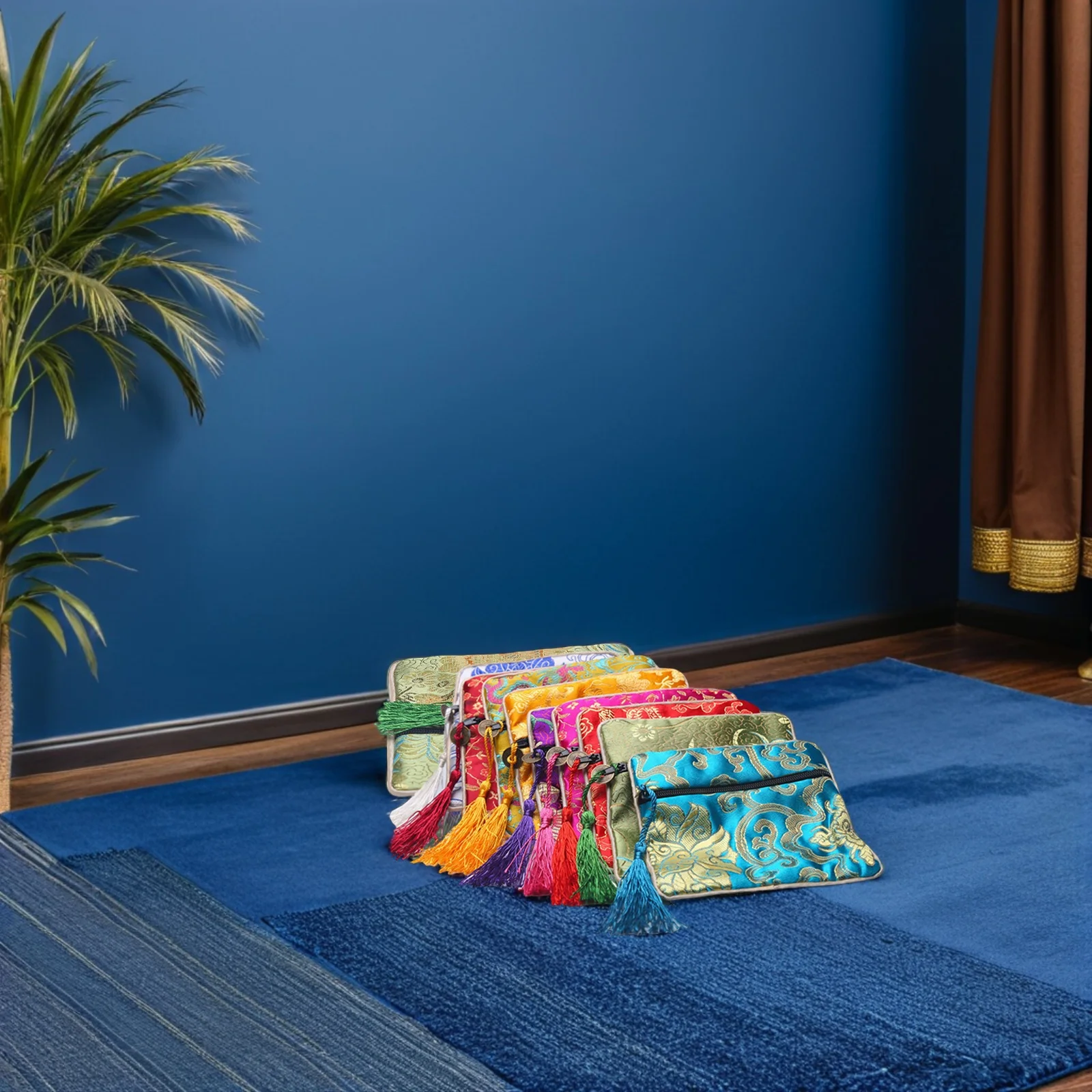 

Набор из 10 мешочков для украшений в китайском стиле: для колец, ожерелий, браслетов, серег, дорожных и свадебных подарков, а также для нефритовых бусин