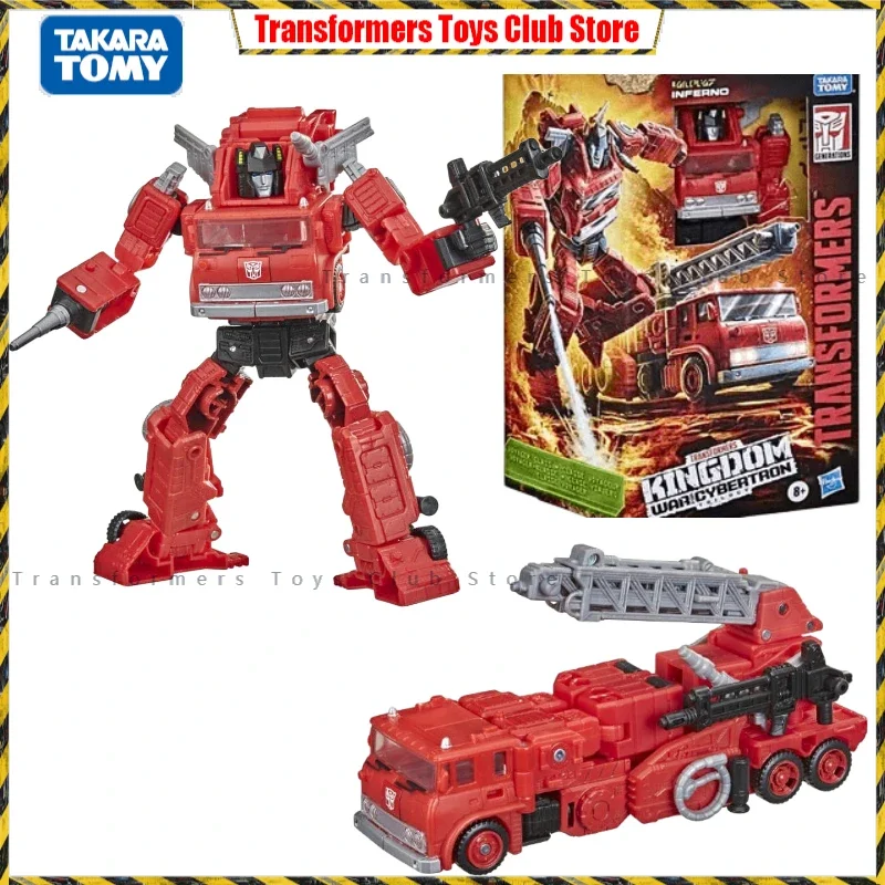 

In Stock TakaraTomy Transformers War for Cybertron Trilogy Kingdom WFC-K19 Inferno Action Figures Gift Hobbies