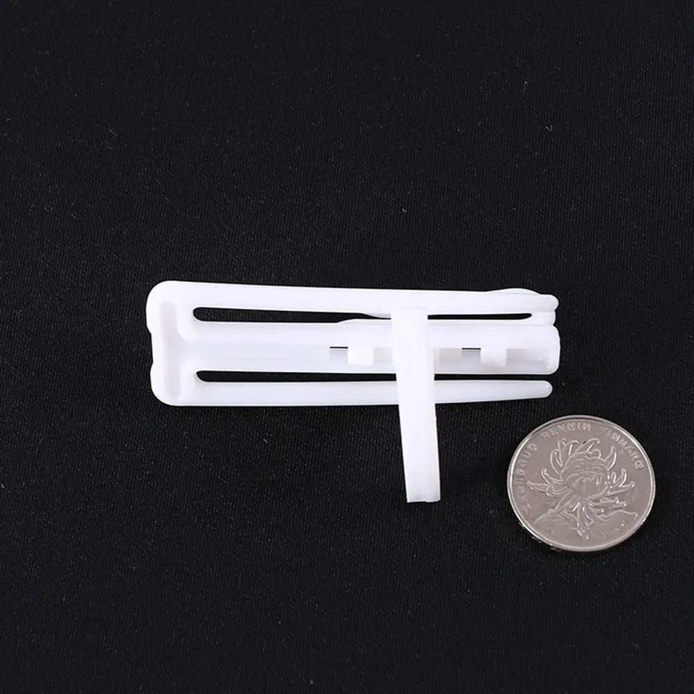 

100pcs Nanometer Curtain Hooks Plastic Drapery Pin Hooks For Bedroom Living Room Kitchen Wear-Resistant Clip Style