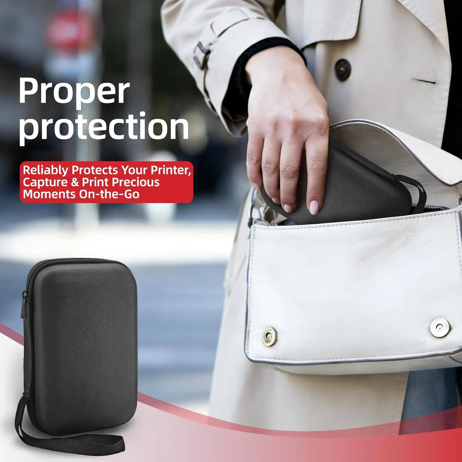 Carrying Hard EVA Case for Canon Zoemini/Zoemini 2/Zoemini S/C/ Ivy 2 Instant Mini Photo Printer Shockproof Travel Storage Bag view 6