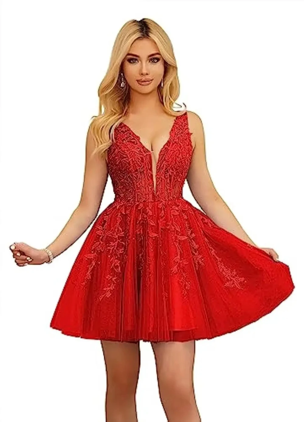 Bealegantom-mangas curtas Homecoming Vestidos, V-Neck, vestido sem mangas Mini, Gradação, Coquetel, Prom Party, Festa, QA243, 24 Apliques, Bonito, 2024