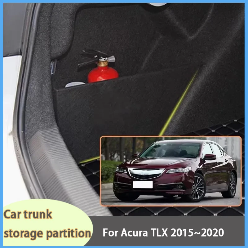 

For Acura TLX 2015~2020 2019 MK1 Car Organizer Thickening Trunk Side Partition Trunk Interior Storage Box Parts