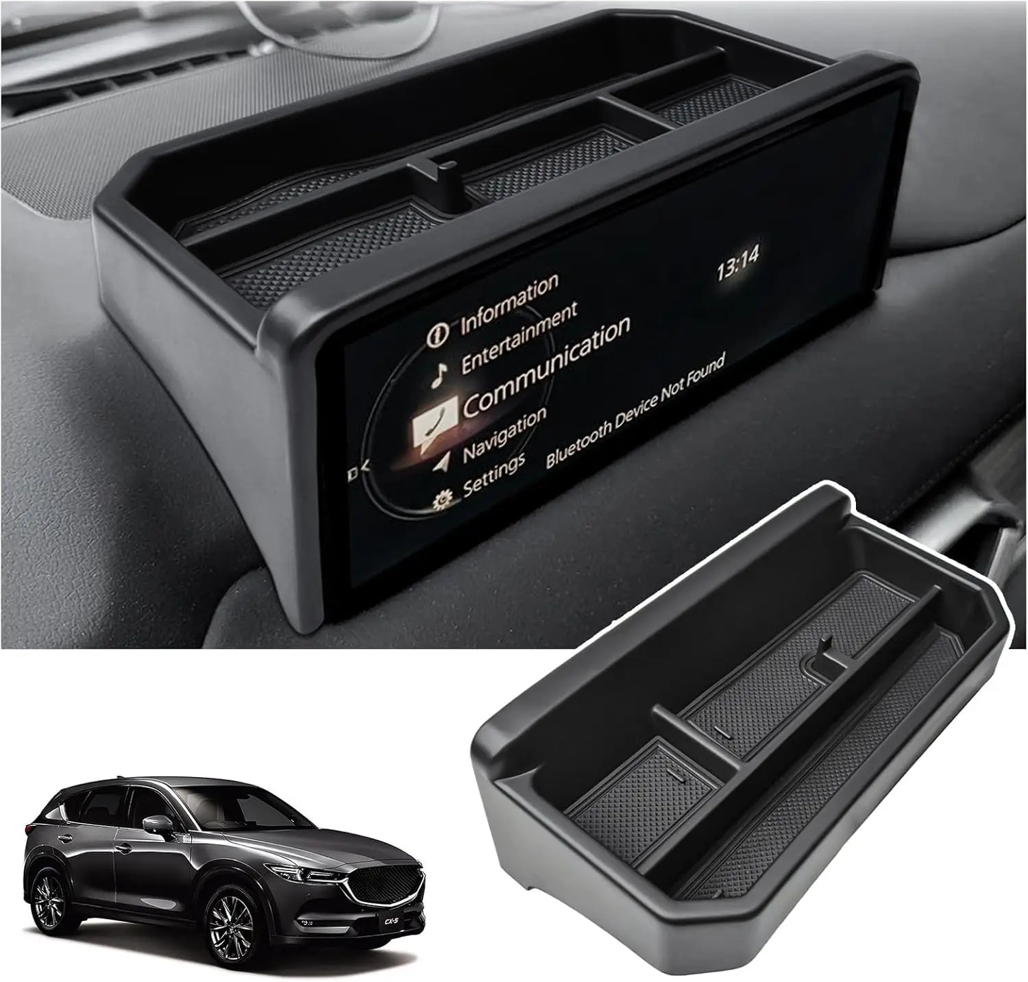 

Tucknbox Dash Storage Organizer for 2022 2023 2024 2025 Mazda CX-5 Accessories Dashboard Insert Tray, Behind Screen Storage Tray