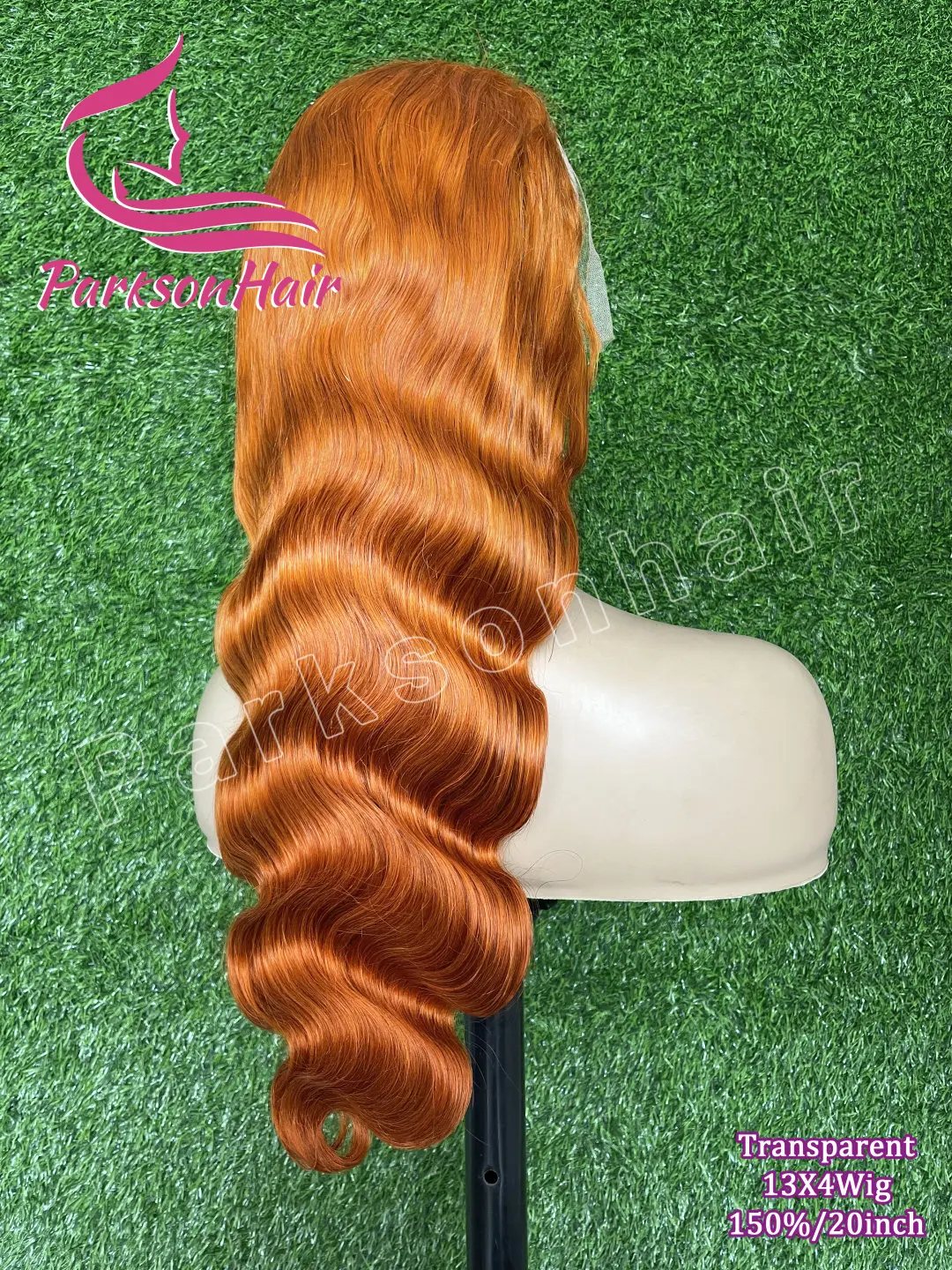 الزنجبيل البرتقالي 13x4 الدانتيل الجبهة خصلات الشعر المستعار الإنسان البرازيلي الخام الجسم موجة 350 #   باروكات شعر بشري ملونة 613 للنساء قبل نتفها