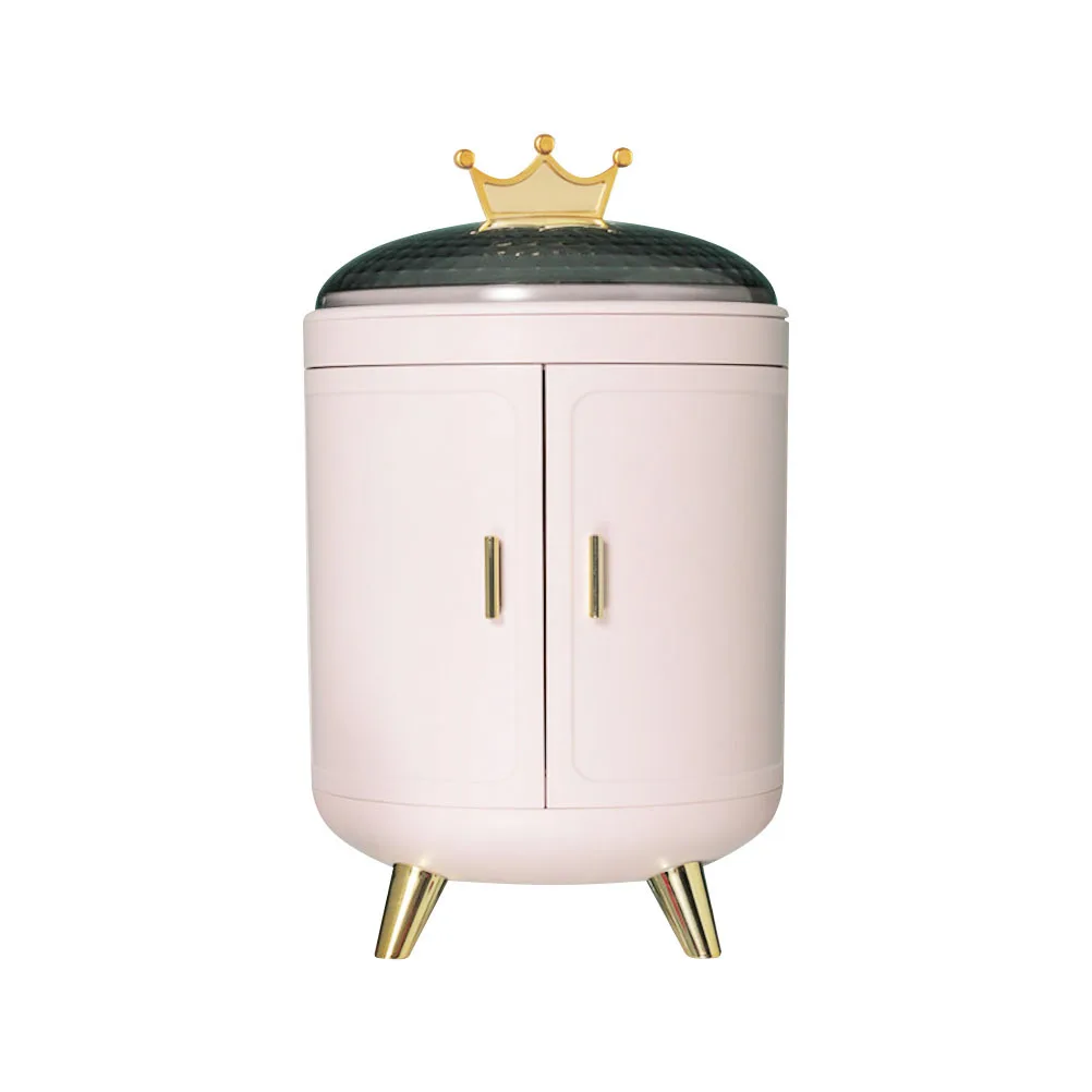 Rotating Design Jewelry Box Cylindrical Large Capacity Earring Storage Container Necklace Storage Case Home Decor