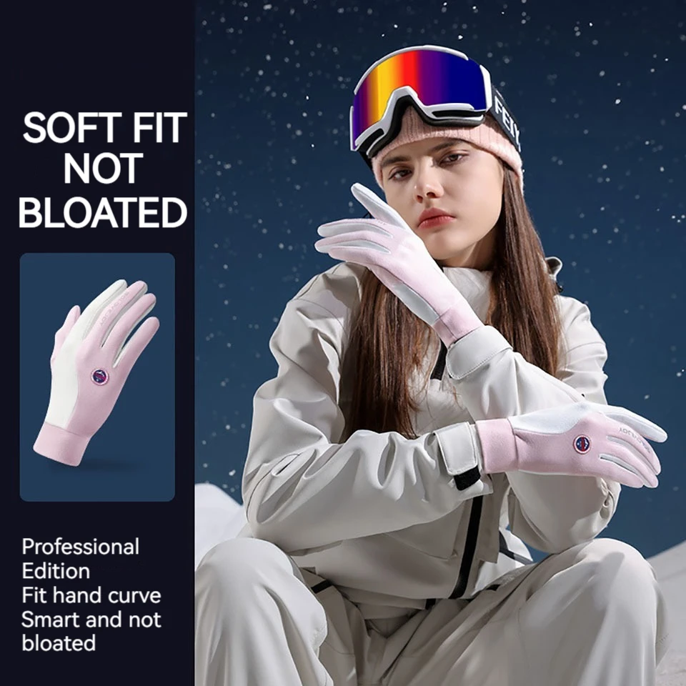 Gobygo Winter Ski gefütterte Handschuhe Outdoor Radfahren warm wasserdicht Touchscreen rutsch fest verschleiß fest Lauf Ski handschuhe Unisex