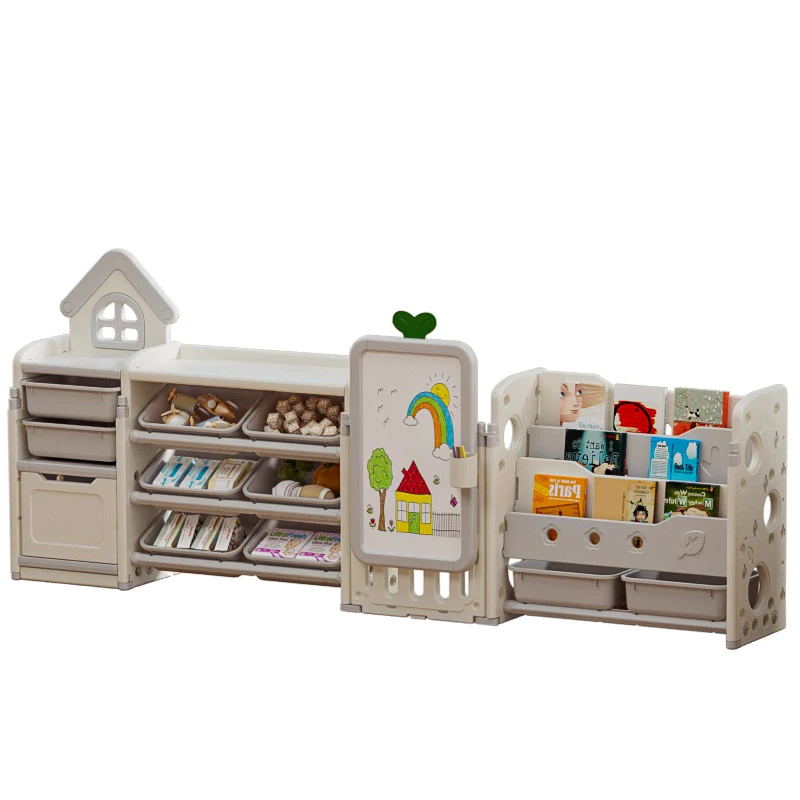 

Toddler room toy plastic bookshelf painting cabinet storage, convenient and practical