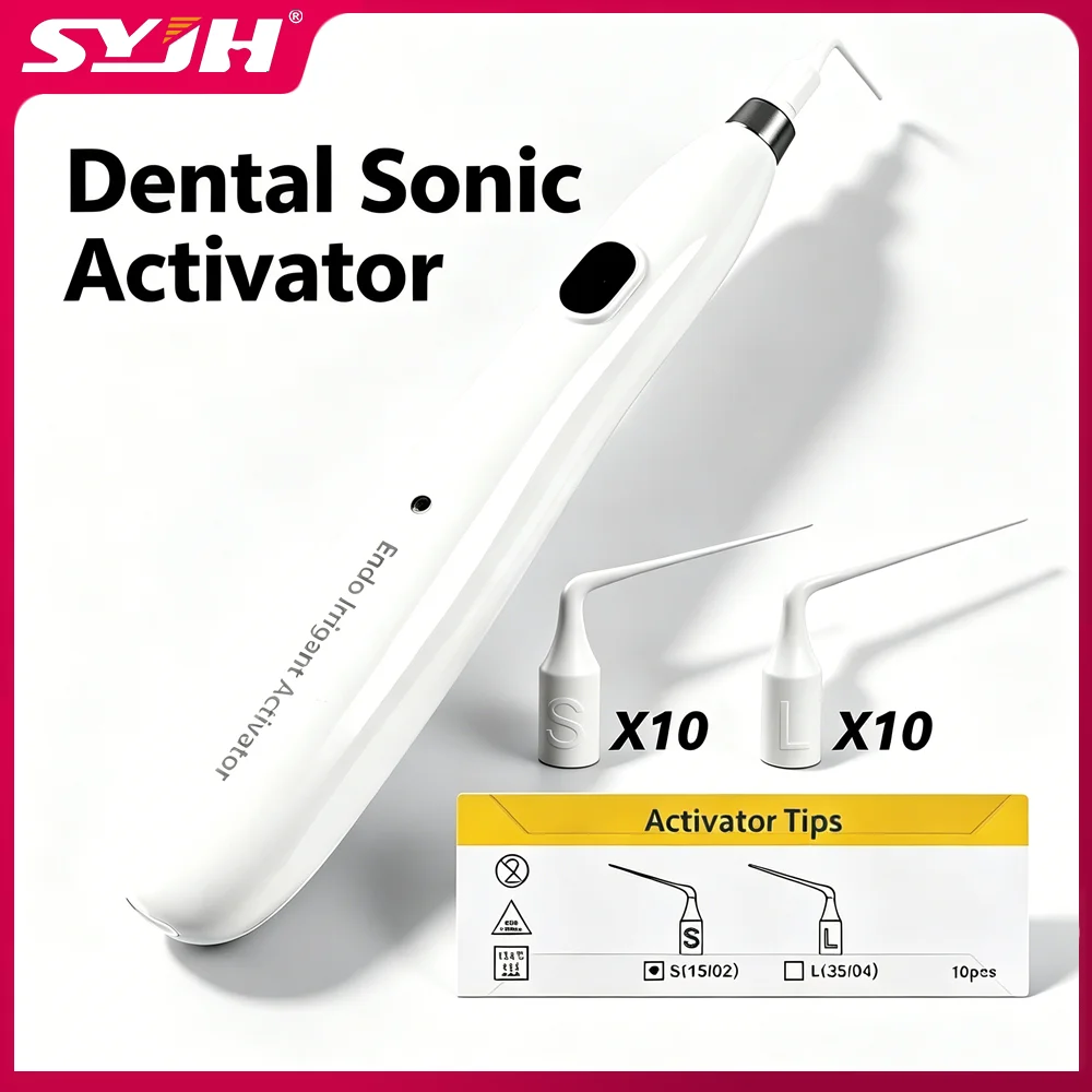 Wireless Dental Sonic Endo Activator 20 Tips Vibration Cleaning Irrigator for Root Canal & Calcified Stain Removal Dentist Tools