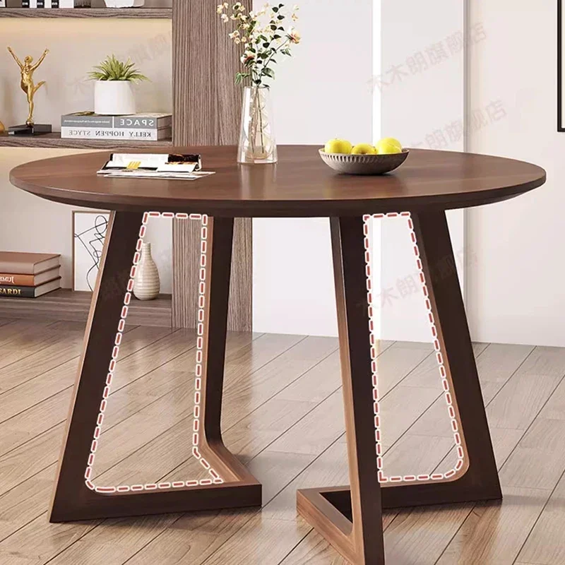 Console Salon Dining Table Round Restaurant Chairs Wood Modern Luxury Dining Table Gaming Lounge Mesa Living Room Furniture