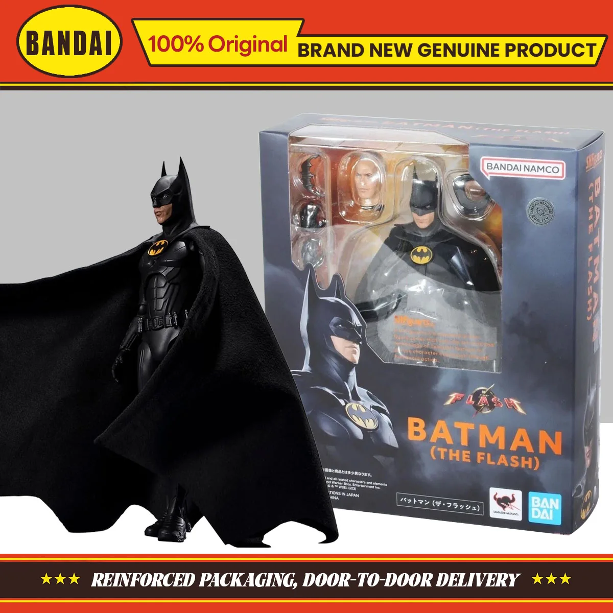 bandai-shfiguarts-the-flash-michael-keaton-batman-figurine-d'action-collection-de-jouets-originaux-ornements-cadeaux-en-stock