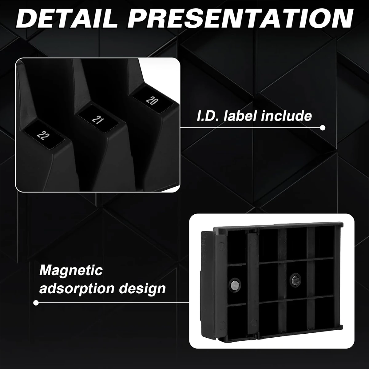 منظم مفتاح ربط مغناطيسي مكون من 21 أداة، مجموعة منظم مفتاح ربط قابلة للتخصيص لصندوق الأدوات، حامل مفتاح ربط لتخزين درج الأدوات #4