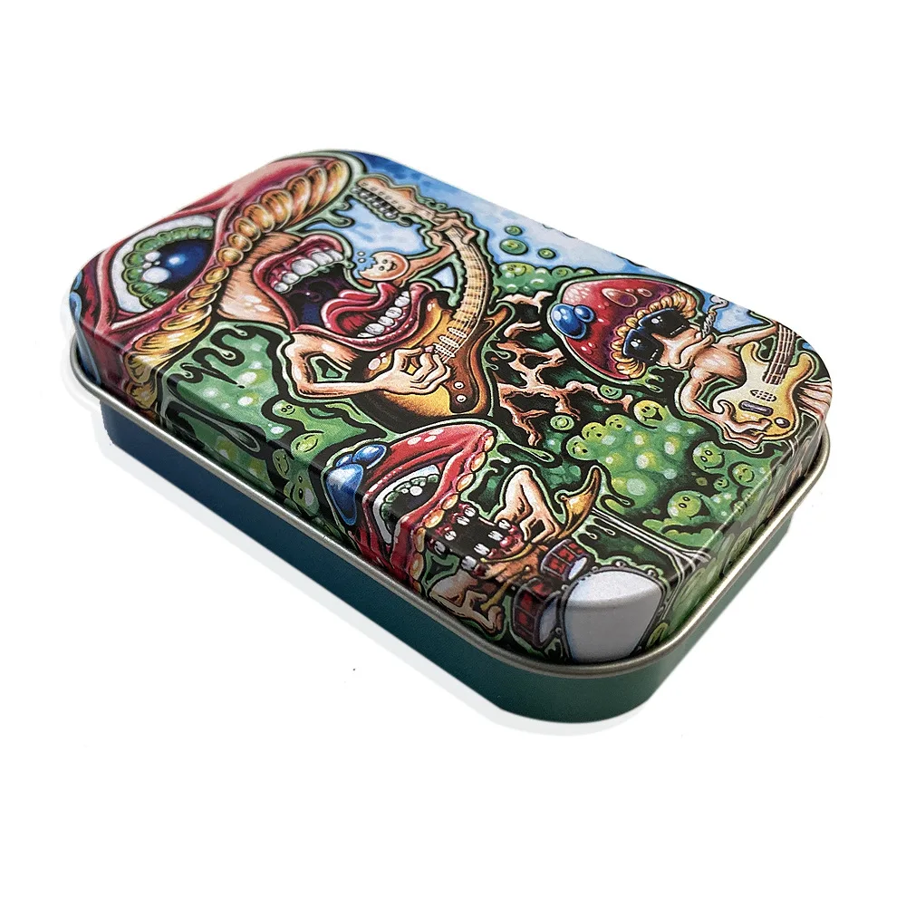 Tinplate Cigarette Case Tobacco Storage Box Flip Cap Humidor Rolling Paper Box Jewelry Candy Coin Key Fishing Organizer Sealed