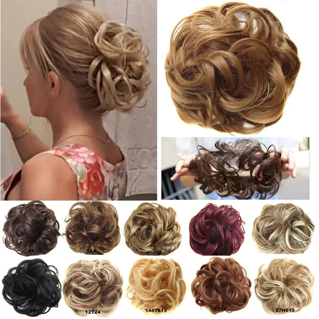 Jeedou Messy Bun Chignon Donut Hair Pad Elastyczna gumka do włosów Syntetyczna gumka do włosów Akcesoria do włosów dla kobiet