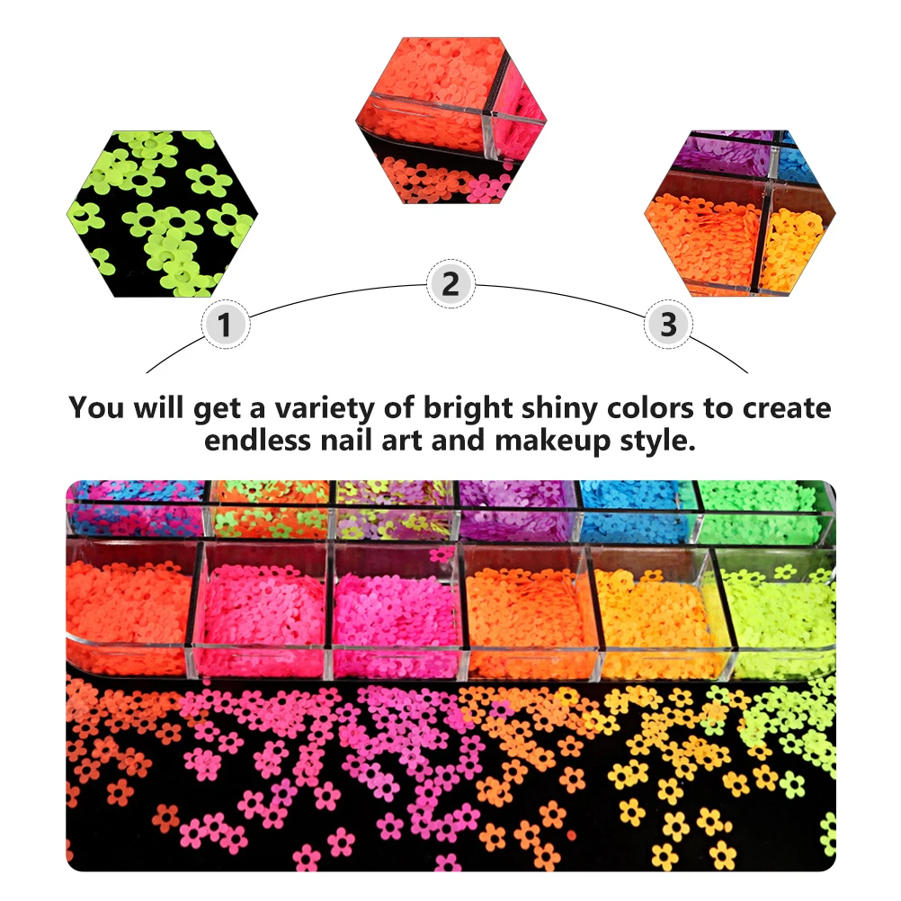 

2 Boxes Nail Art Sequins Colorful Diy Nail Glitter Glitter Confetti DIY Accessories for Crafting Body Art Parties