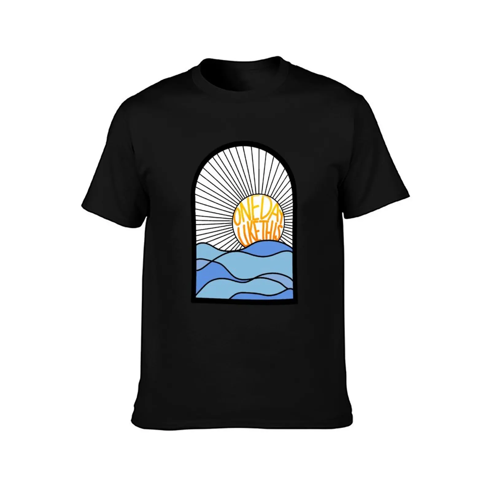 One Day Like This Elbow Sunrise Art T-Shirt Running Gym Short Sleeve Sports Tee T-Shirt