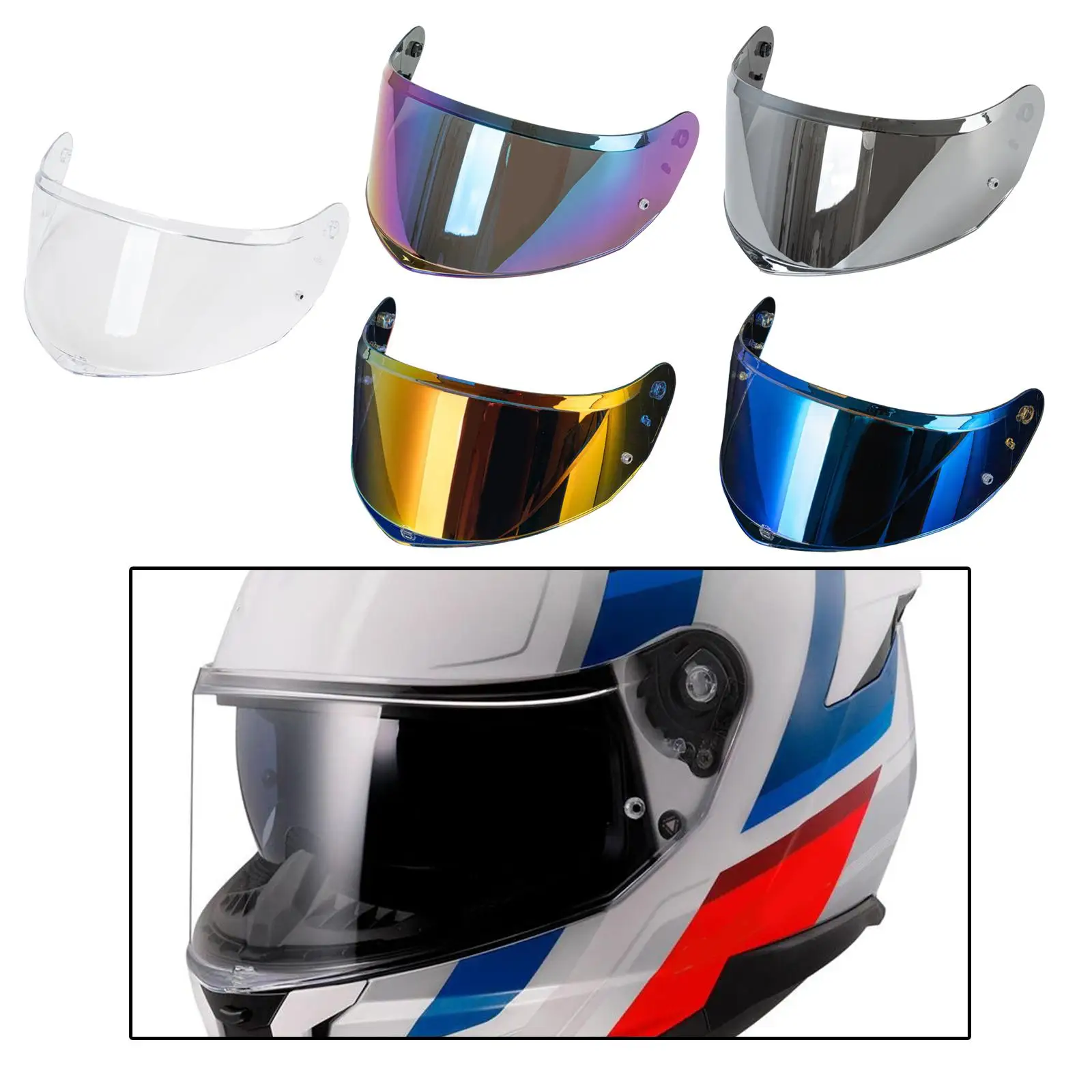 

Flip up Helmet Visor Helmet Shield Motorbike Accessories Easy Installation PC