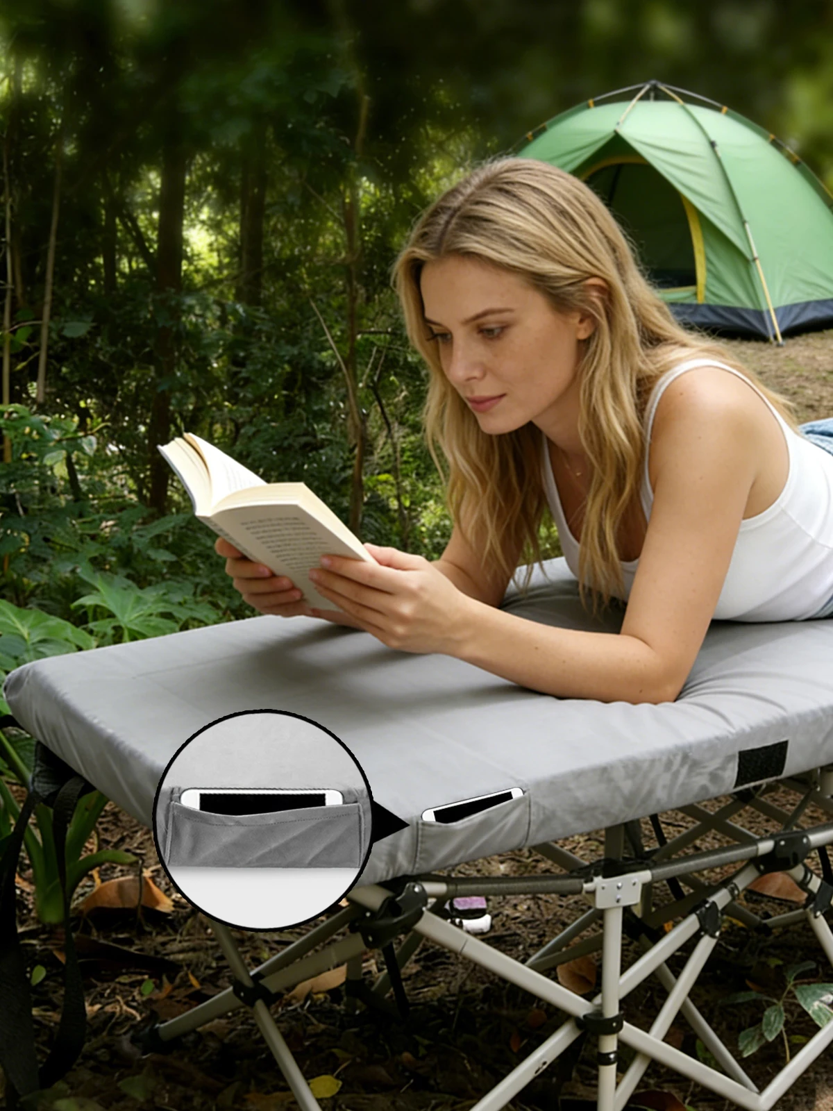 

Memory Foam Camping Mattress Pad, CertiPUR-US Sleeping Mat, Portable Roll Up Mattress for Adults, Camping Bed Pads for Sleepover