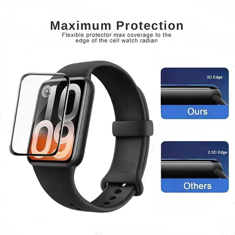 1-5PCS For Xiaomi Mi band 10 Pro Screen Protectors 9D Curved Anti-Scratch Watch Protective Films For Xiaomi Smart Band 10 Pro - view 2