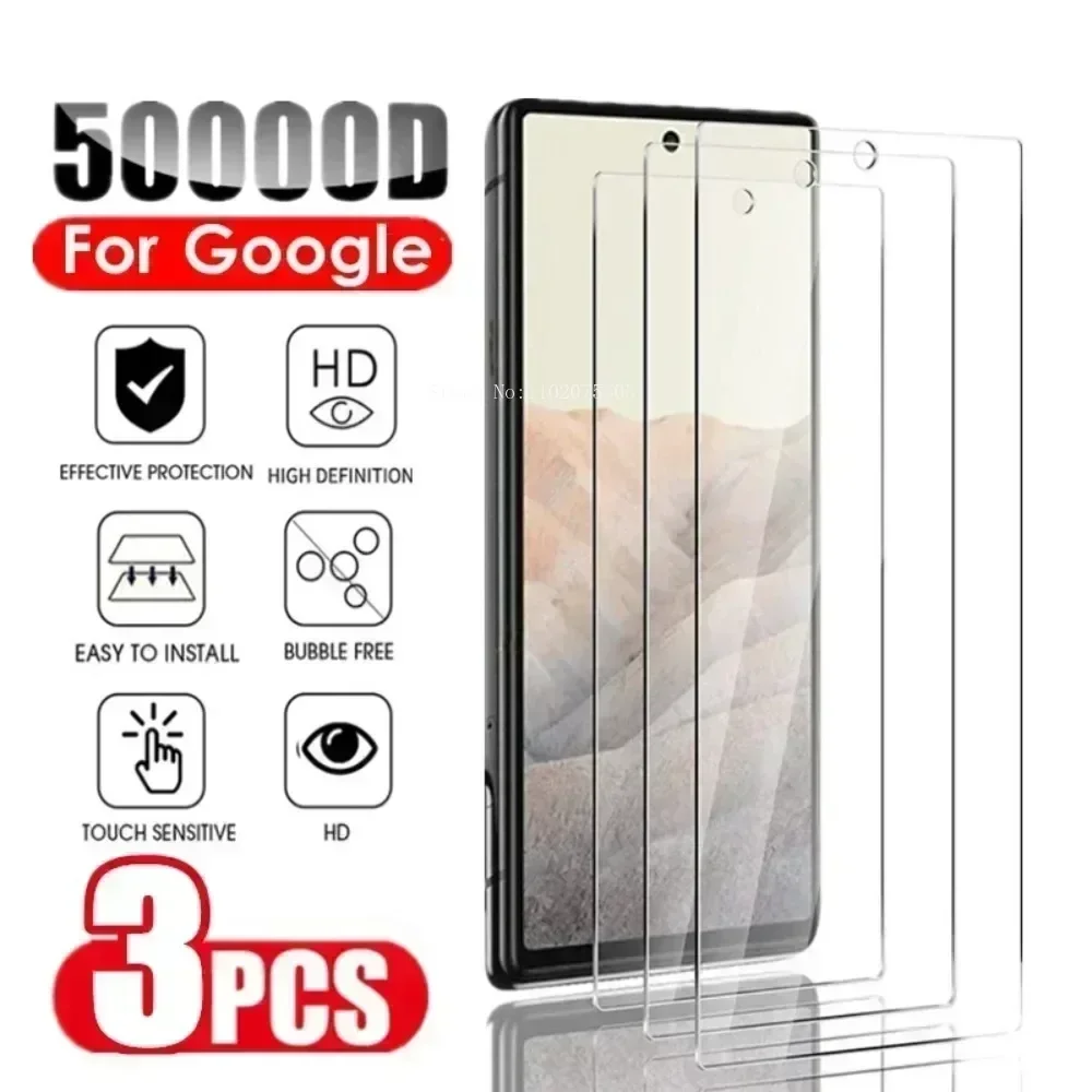 

3Pcs Tempered Glass Film For Google Pixel 8A Pro 7 7A 6A 4 3 XL Screen Protector For Google Pixel7 8Pro Pixel6A Pixel8 Glass