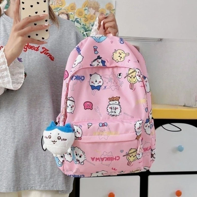 

Anime ちいかわ Chiikawa Backpack Thickened Waterproof Nylon Zipper Kawaii Print 12 Inch Large Capacity for School Travel Gift 2026