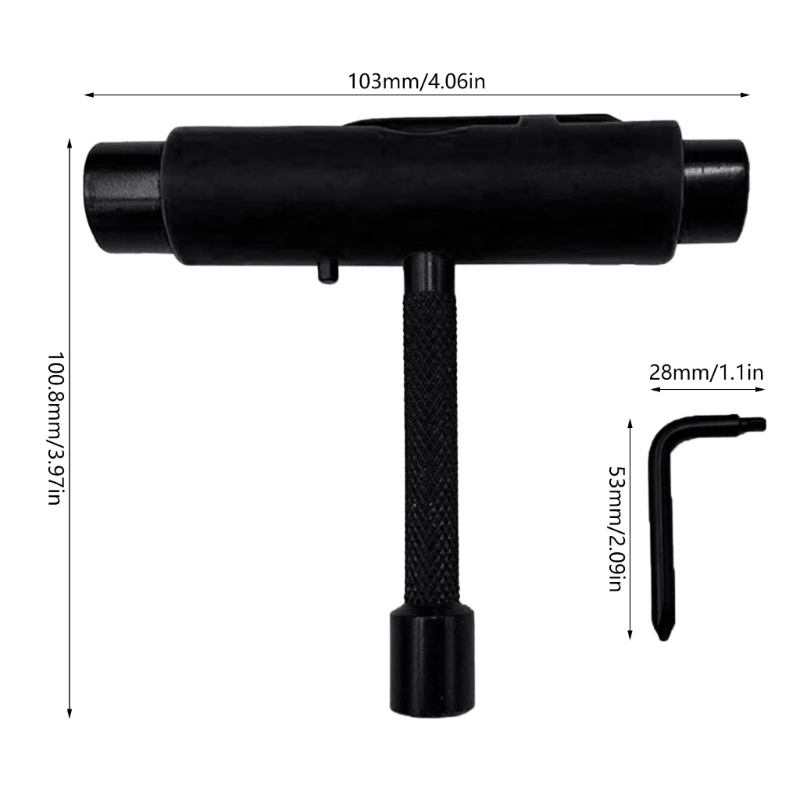All in Skate Tools Portable Skateboard T Tool Accessory with T Type Allen Dropship