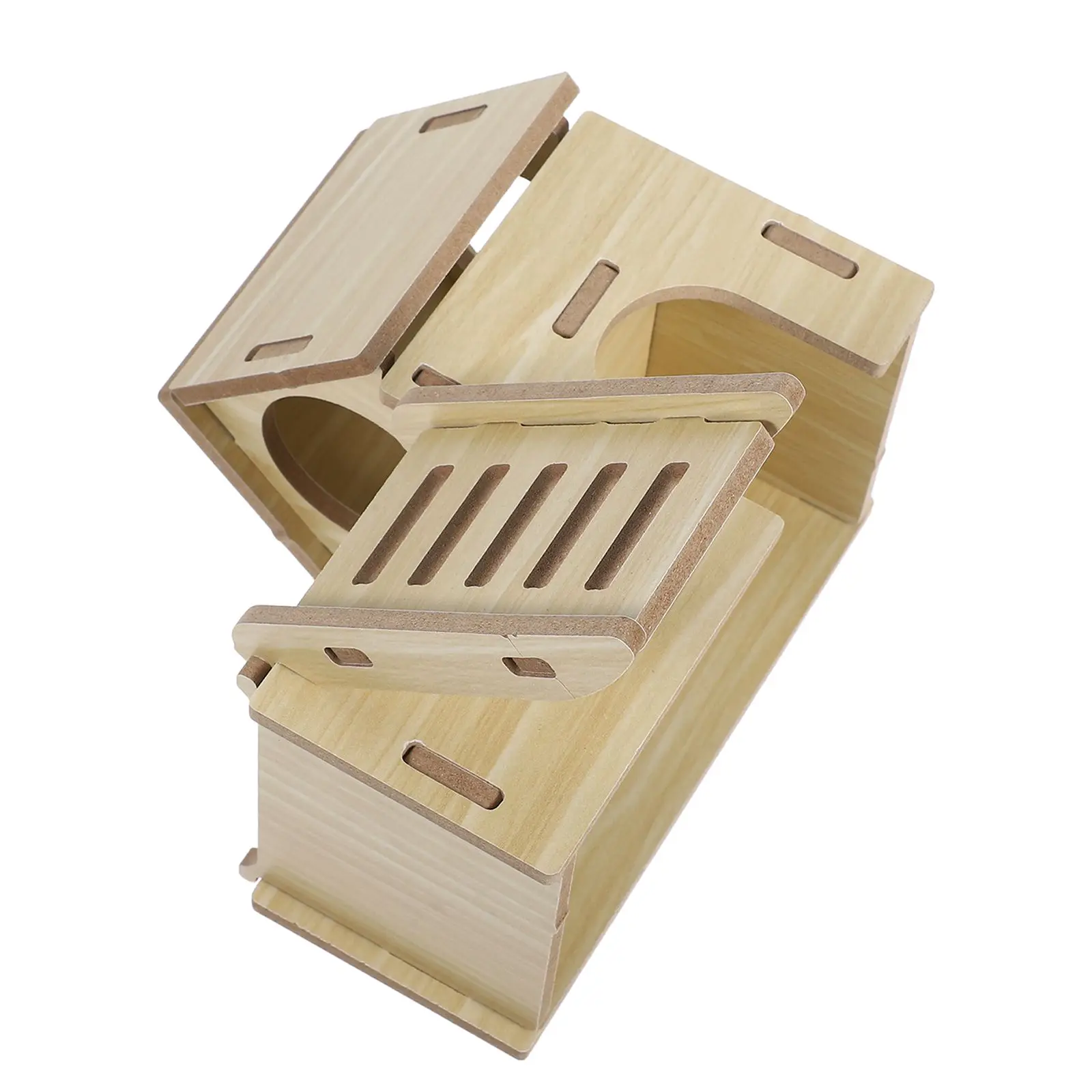 

Wooden House for Hamster Hideout Cozy Nest Furniture Durable Cage Small Realistic Design Sturdy Construction