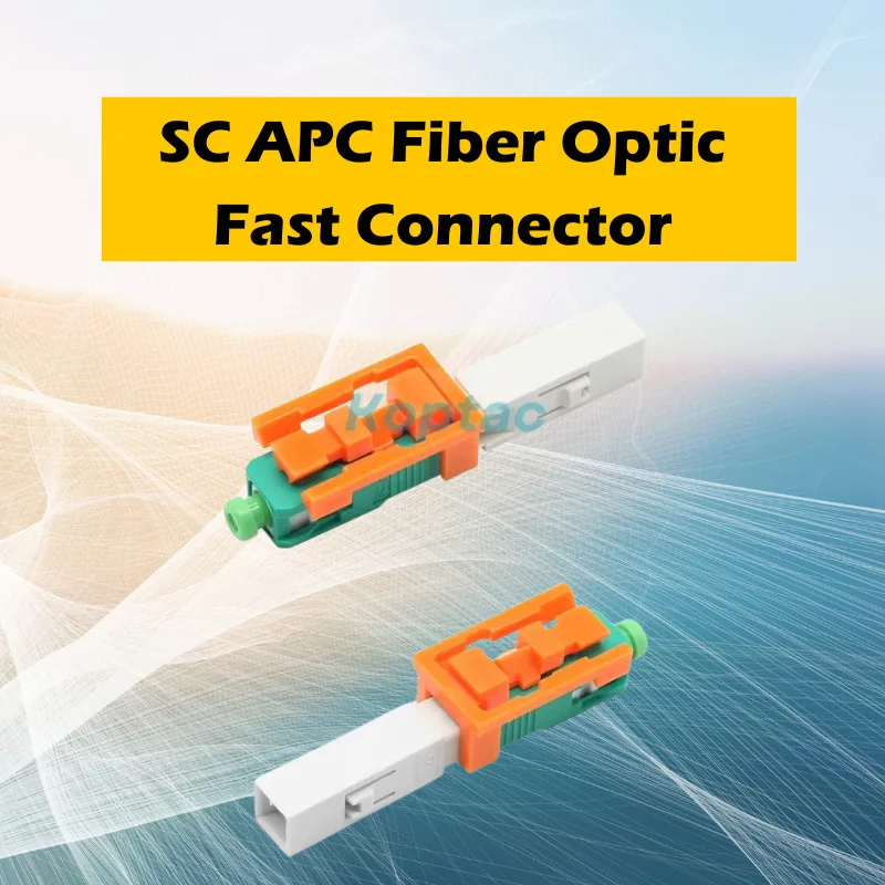 

100pcs New Type SC APC Fiber Optic Fast Connector Optical Connector SM Quick Tool Cold Connector Tool SC APC 2.0 * 3.0mm FTTH