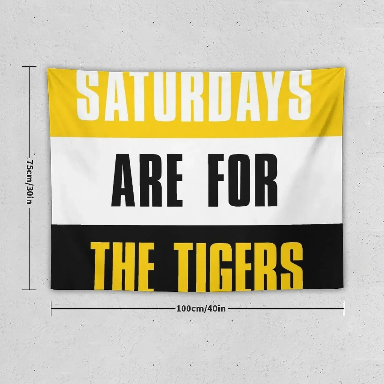 Saturdays are for The Tigers, DePauw University Tapestry Cute Decor Luxury Living Room Decoration Aesthetics For Room Tapestry