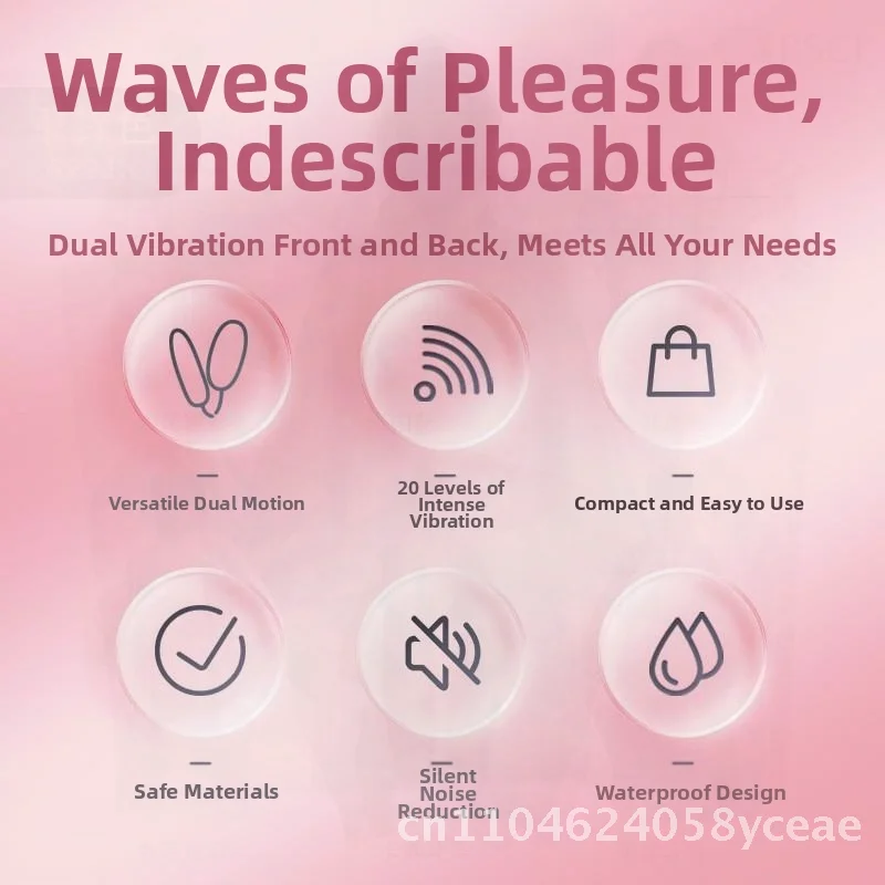 Miaolang السادس الشعور خط مزدوج هزاز للنساء المحمولة سيليكون اللعوب G-نقطة الكبار لعبة الجنس الوردي دليل طويل الأمد #3