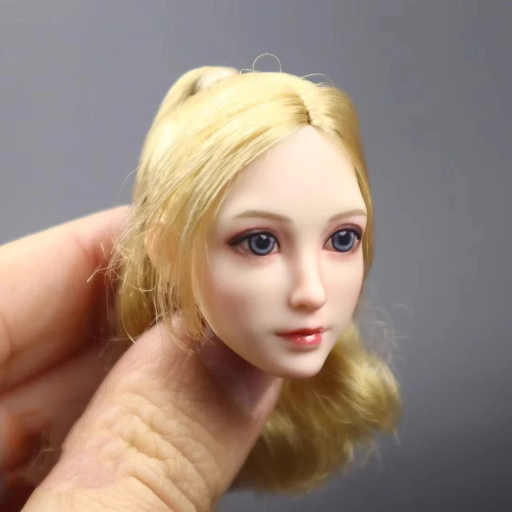 Bestseller 1/6 Cute Beauty Schoolgirl Female Vivid Head Sculpt Carving with Hair Toys Model For 12" TBL PH Action Figure Collect