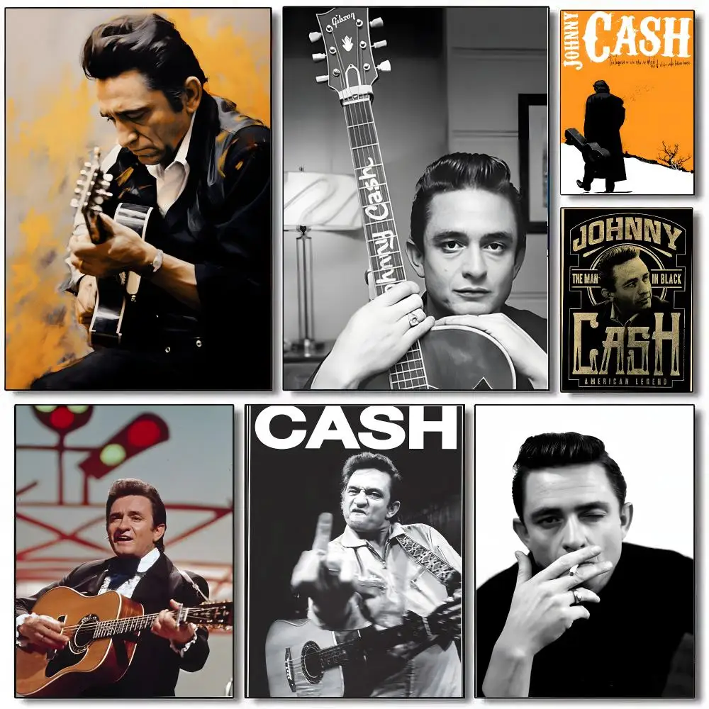 Singer J-Johnny Cash Poster Wall Art Print Art Suitable For Living Room Bedroom Bar Parlor Home Decoration Gift