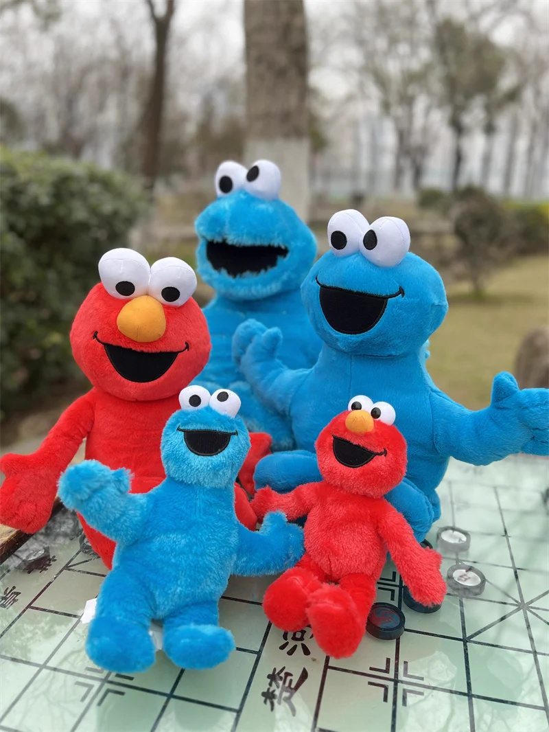 

Red Elmo Doll and Blue Cookie Monster Stuffed Toy – Birthday Gift for Kids