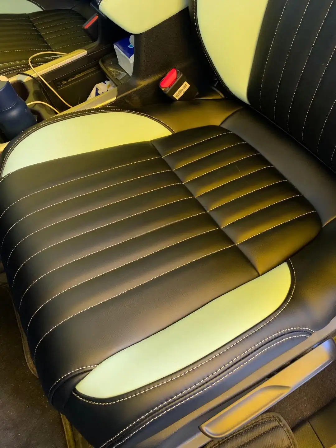 غطاء مقعد سيارة جلدي مخصص للفصول الأربعة من المصنع، مجموعة كاملة متينة عديمة الرائحة ومضادة للخدش لسيارة Ford Civic CRV #5