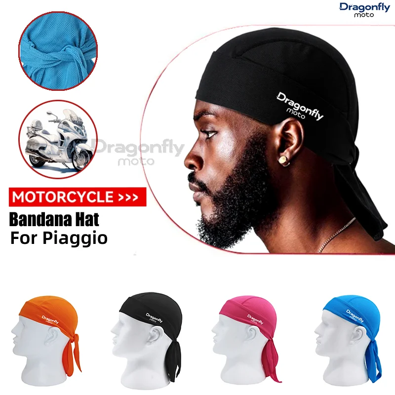 For Piaggio BQY BYQ FLY Liberty Medley 150 ZIP50 125 ww150 Beverly 300 Motorcycle Headband Sweat-wicking Cap Cycling Headscarf