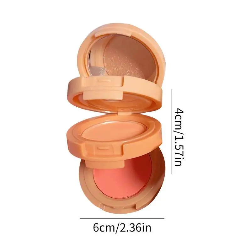 3 In 1 Gezicht Mineraal Blush Gebakken Poederpalet Glinstert Matte Blushes Poeder Gezichtscontouren Schaduw Pigment Blusher Kosmetica