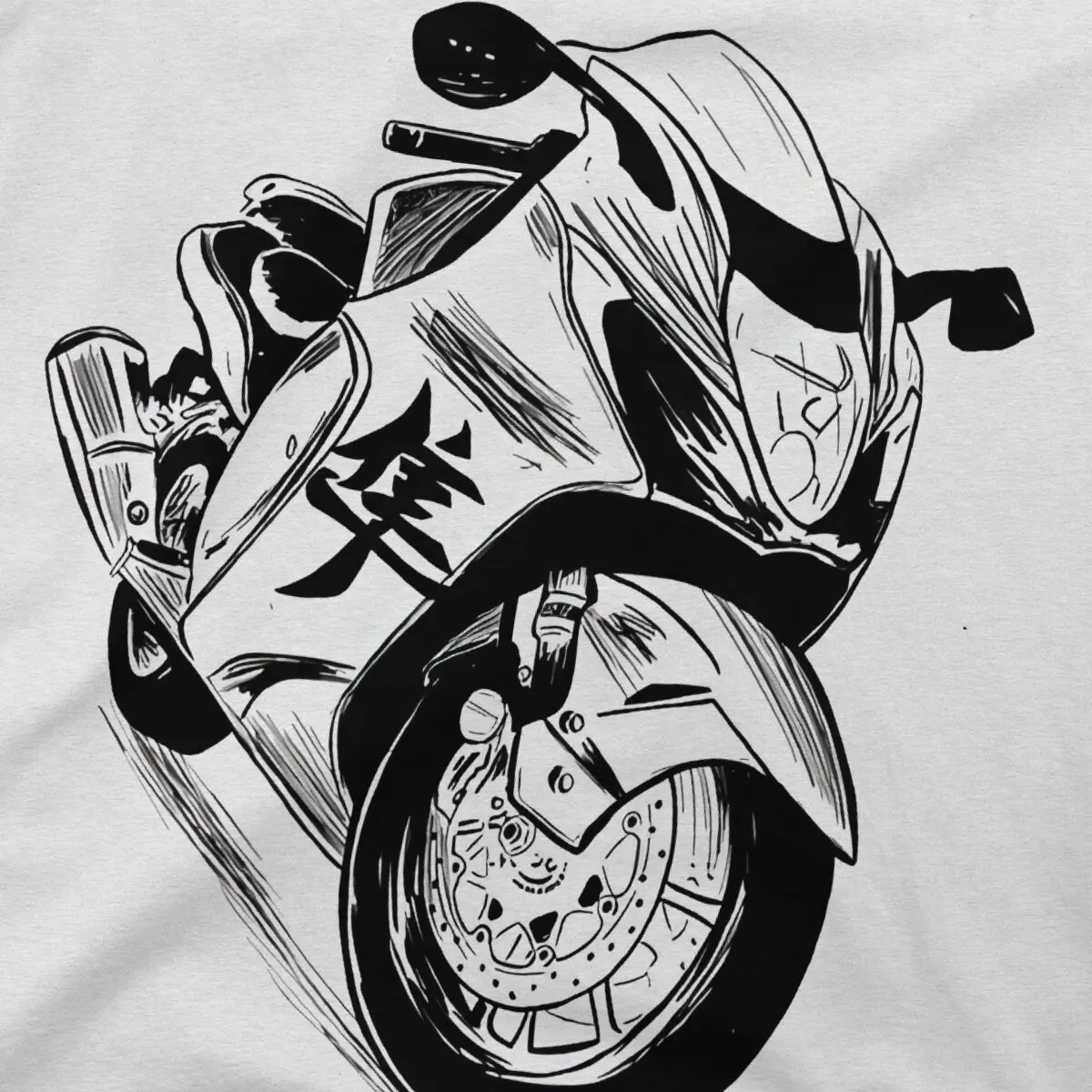 Men T-Shirt Motorbike Hayabusa Vintage 100% Cotton Tees Short Sleeve Hayabusa T Shirts Crewneck Tops Birthday Gift