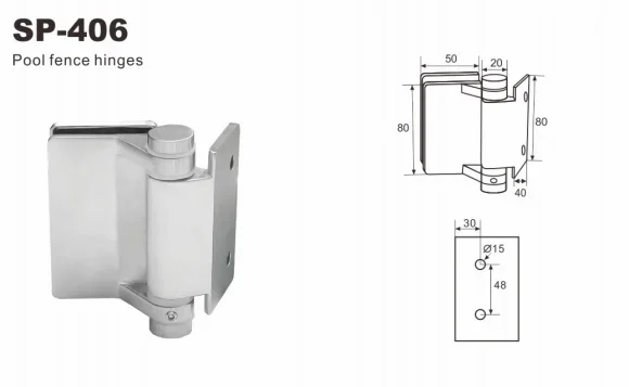 9CE Pool Fencing Hinge 90 Degree Frameless Glass Pool Hardwares
