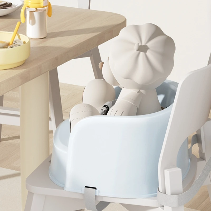 Assento elevatório prático para crianças pequenas, com design semi-fechado, cinto segurança conversível, cadeira banco