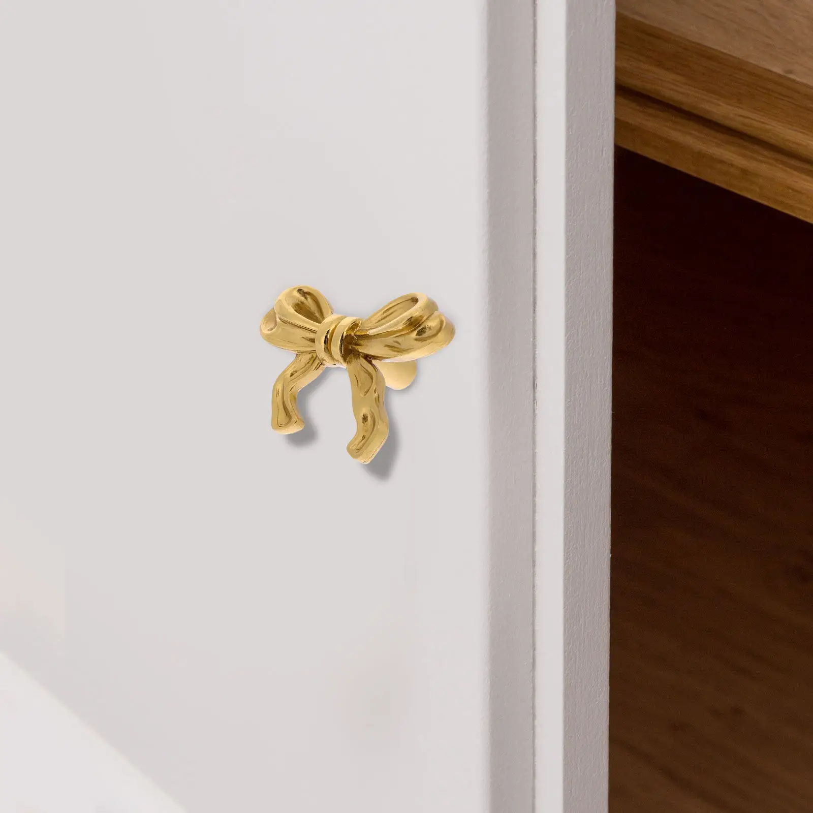 

Copper Bowknot Dresser Knob Modern Decorative Cabinet Pull Handle for Drawer Cupboard Wardrobe Furniture Hardware
