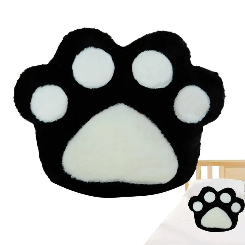 Cat Paw Cushion Cute Plush Figures Dolls Pillow Christmas New Year Ornament Home Decorations Comfy Back Seat Cushions for Soft