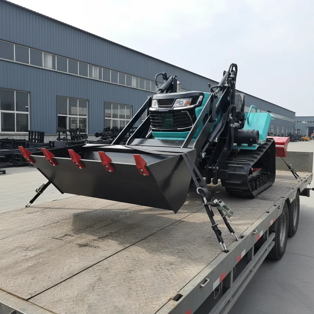 Customize Mini Crawler Agricultural Tractor Small Farm Use With Loader Rotary Tiller High Quality Cheap Price For Sale