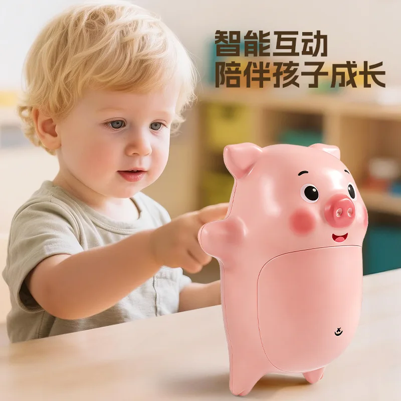 ของเล่นเสริมพัฒนาการเด็ก โทรศัพท์มือถือรูปหมูน่ารัก สำหรับเด็กอายุ 0-3 ปี ของเล่นดนตรีมัลติฟังก์ชั่นสำหรับเด็กเล็ก