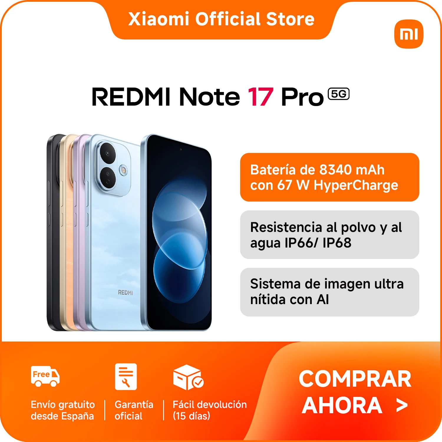Xiaomi Negro Redmi Redmi Note 17 Pro 5G 6.83" 5G 8Gb/512Gb - Imagen 10