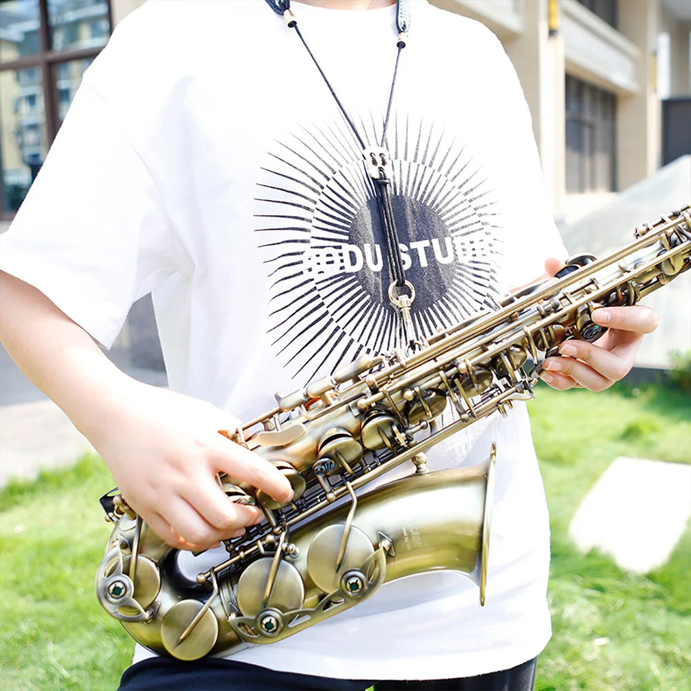 

Saxophone Neck Strap Adjustable Metal Hook Durable Strong Hook Easy Use Relax Pressure Universal Saxophone Band