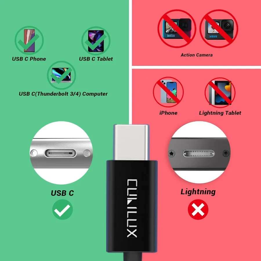ميكروفون USB C من النوع C Lavalier بمشبك طية صدر السترة متوافق مع هاتف Samsung Galaxy S25 S24 S23 S22 Ultra Tab S10 S9 S8 S7 iPhone 16