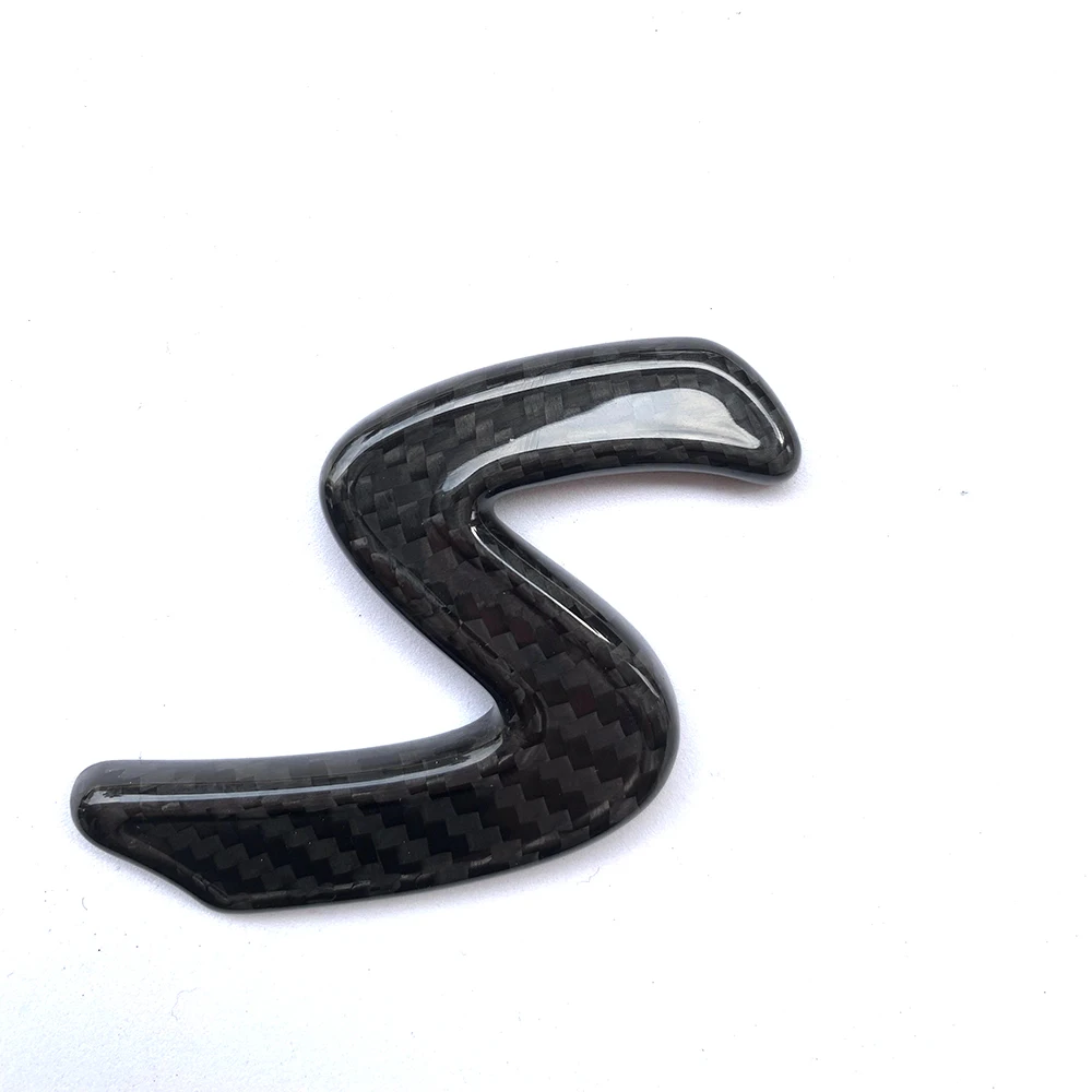 

Brand New Carbon Fiber Material S Badge Front Grill Logo Matt Glossy Forged Normal Emblem For Mini Cooper F56 F55 F54 F60 F57