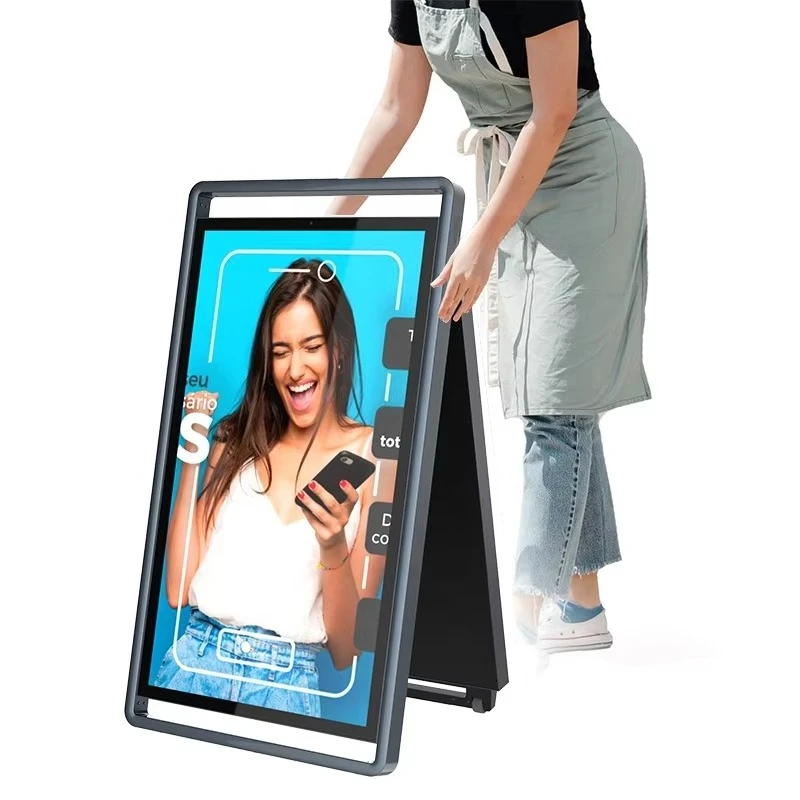 Solar Power Outdoor Digital Signage With Battery IP65 Waterproof Portable Digital Poster LCD Screen Kiosk Advertising Display